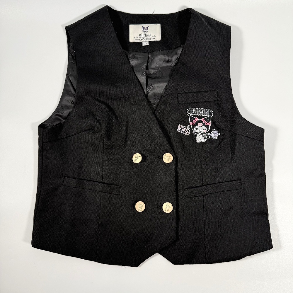 Kuromi Kawaii Anime Vest Sleeveless Streetwear Top Women Size S